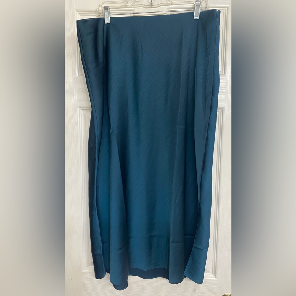 Satin Skirt Emerald Color